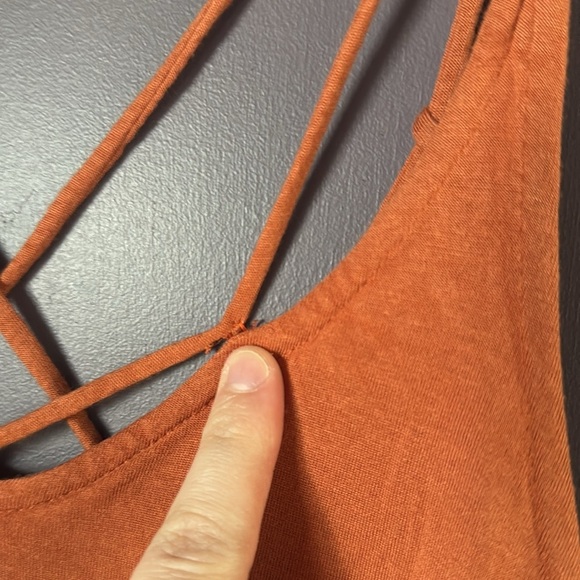 Free People Beach Orange Women's Layered Maxi Dress Size Small - Picture 4 of 6